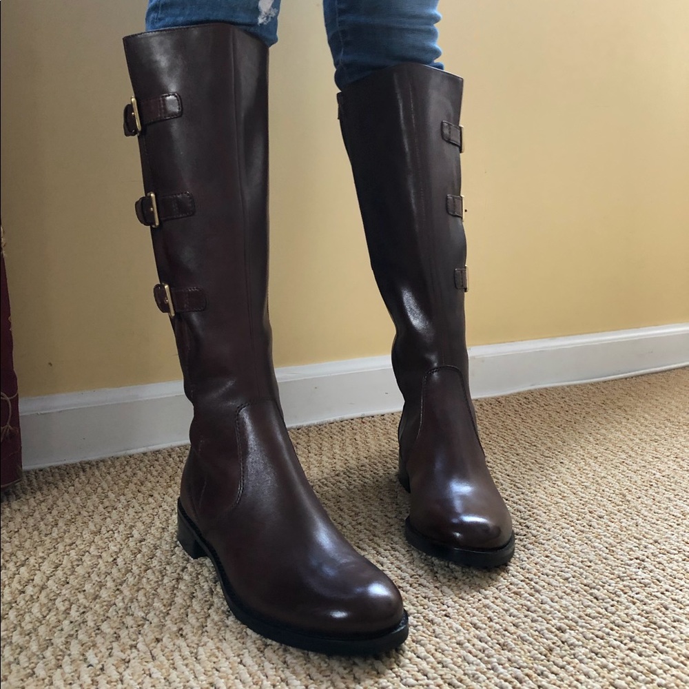 ECCO HOBART BROWN KNEE BOOTS